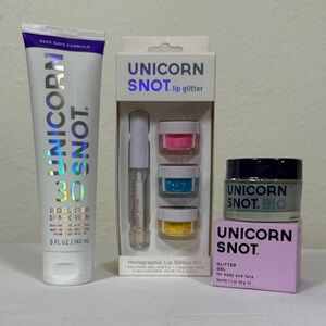 New Unicorn Snot Sunscreen and Lip Glitter Bio Gel Set